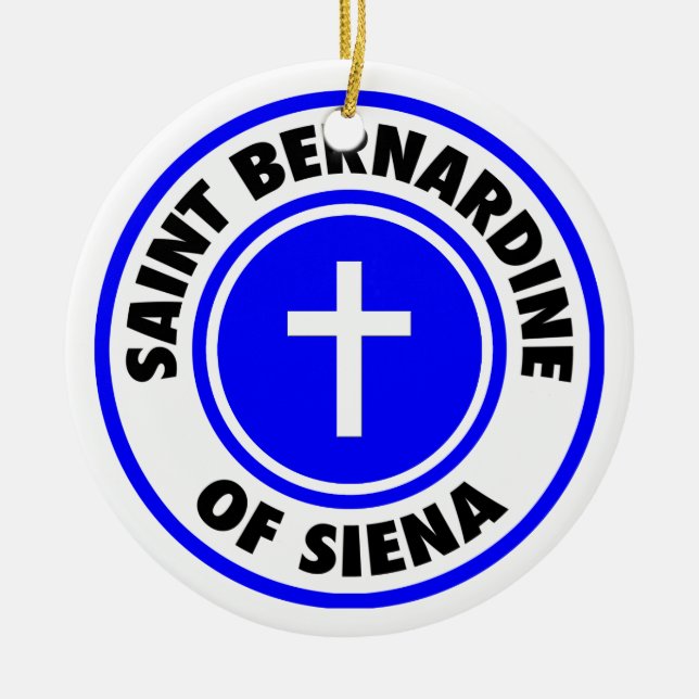 Saint Bernardine von Siena Keramikornament (Vorne)