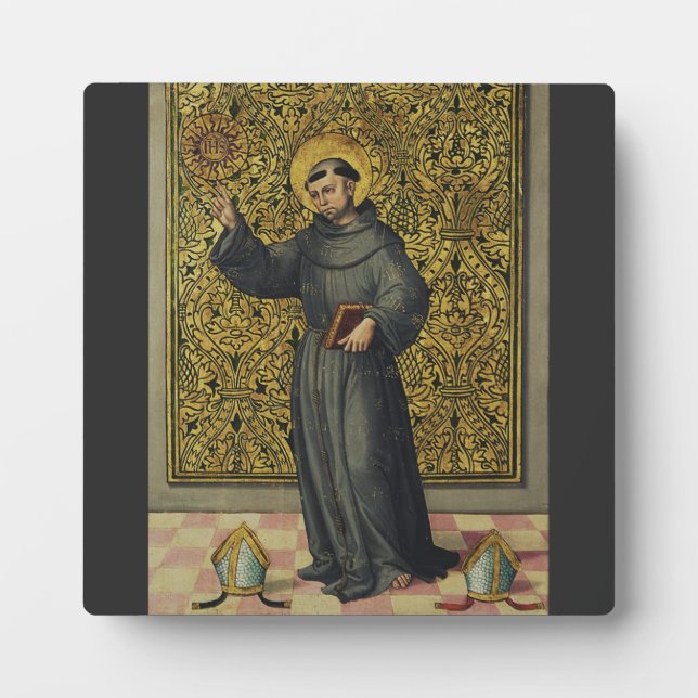 Saint Bernardino von Siena Fotoplatte (Vorderseite)