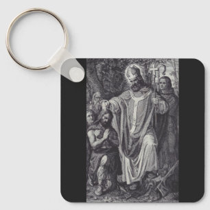 Saint Boniface Englischer Benediktinermönch Schlüsselanhänger