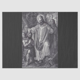 Saint Boniface Englischer Benediktinermönch Seidenpapier