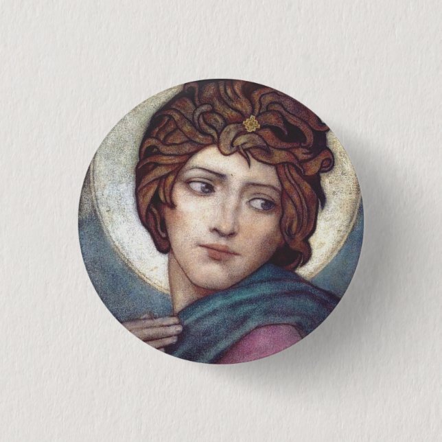 Saint Brigid von Kildare Button (Vorderseite)