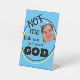 Saint Carlo Acutis Card Sockelschild