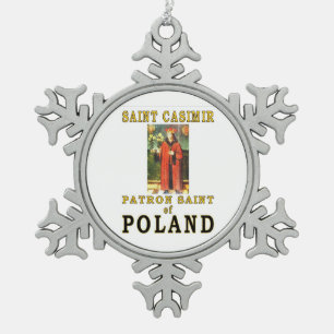 SAINT CASIMIR SCHNEEFLOCKEN Zinn-Ornament