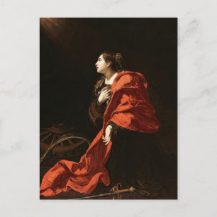 Saint Catherine von Bartolomeo Cavarozzi Postkarte