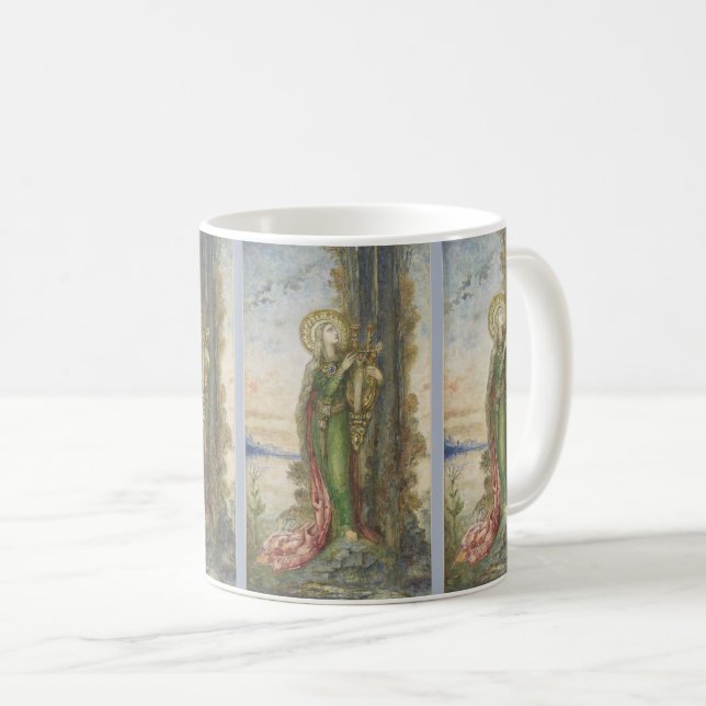 Saint Cecilia by Gustav Moreau Kaffeetasse (VorderseiteRechts)