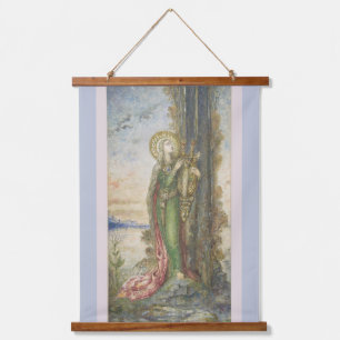 Saint Cecilia by Gustav Moreau Wandteppich Mit Holzrahmen