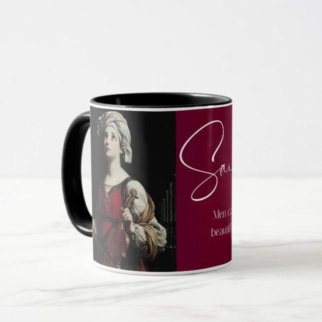 Saint Cecilia, katholische Saint-Coffee Tasse (Vorderseite Links)