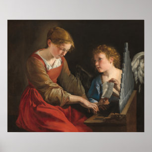 Saint Cecilia - Orazio Gentileschi Poster d'Art