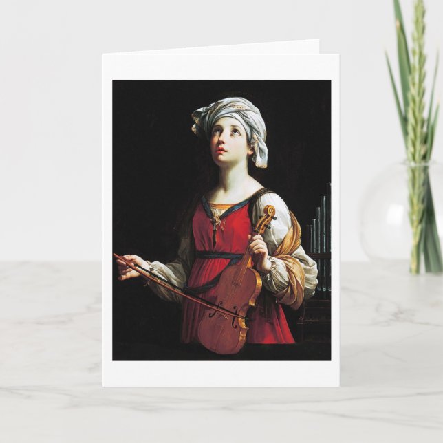 Saint Cecilia (St. Cecilia), Guido Reni Karte (Vorderseite)