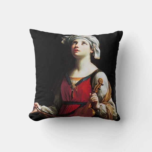 Saint Cecilia (St. Cecilia), Guido Reni Kissen (Vorderseite)