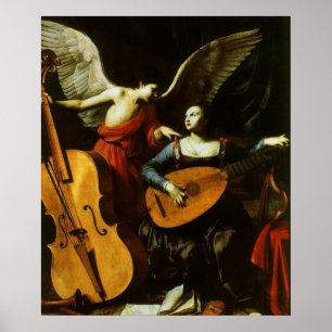 Saint Cecilia und Angel von Carlo Saraceni Poster