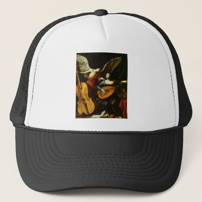 Saint Cecilia und Angel von Carlo Saraceni Truckerkappe (Vorderseite)