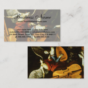 Saint Cecilia und Angel von Carlo Saraceni Visitenkarte