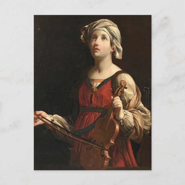 Saint Cecilia von Guido Reni Postkarte (Vorderseite)