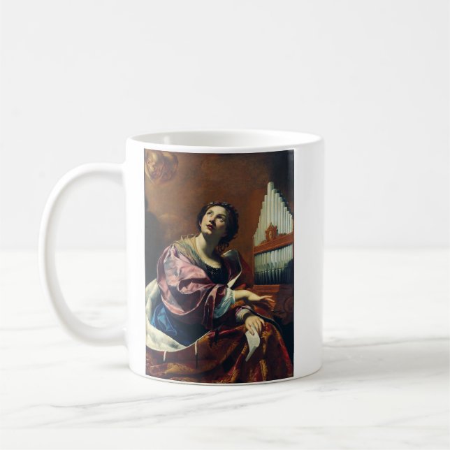 Saint Cecilia von Simon Vouet Kaffeetasse (Links)