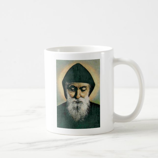 Saint Charbel Portrait Kaffeetasse (Rechts)