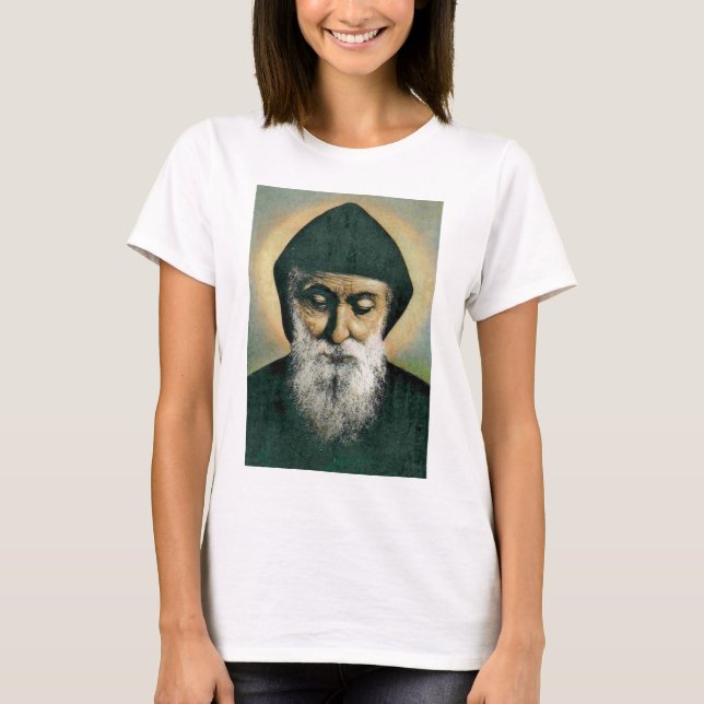 Saint Charbel Portrait T-Shirt (Vorderseite)