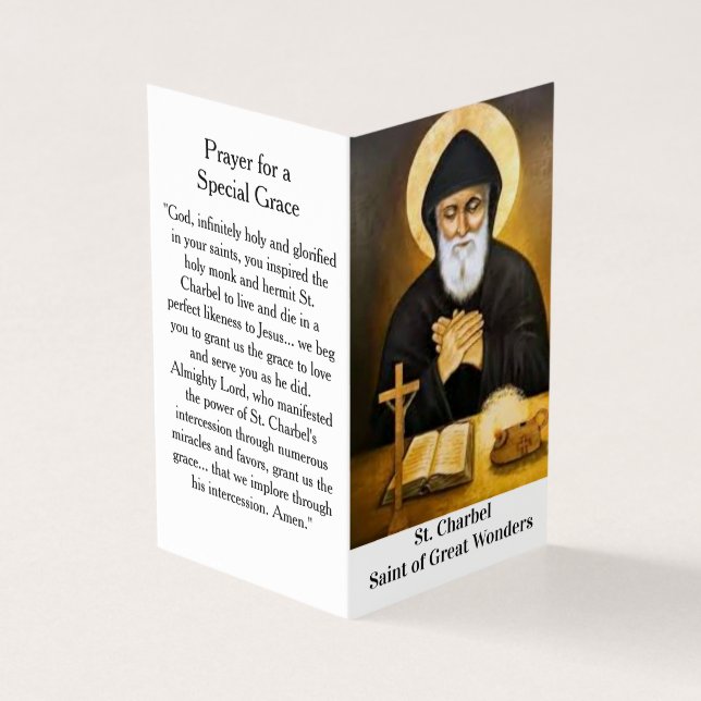 Saint Charbel Prayer Card (Vorderseite)