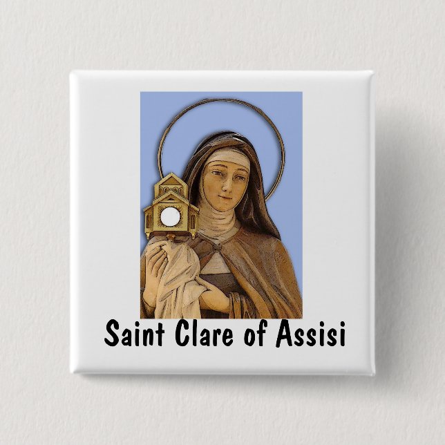 Saint Clare Assisi Button (Vorderseite)