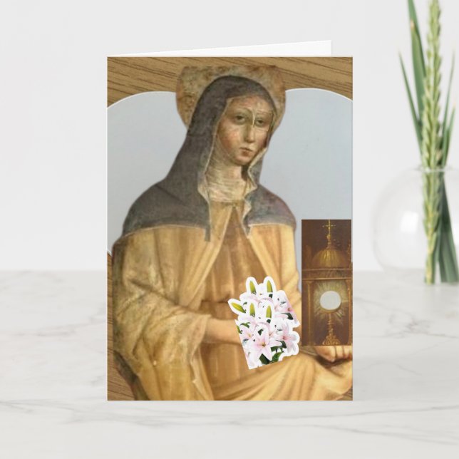 Saint Clare Assisi Dankeschön Karte (Vorderseite)