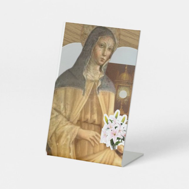 Saint Clare of Assisi Sockelschild (Vorderseite)