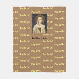 Saint Clare von Assisi Fleecedecke