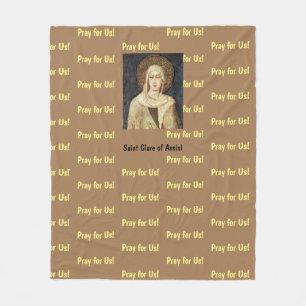 Saint Clare von Assisi Fleecedecke