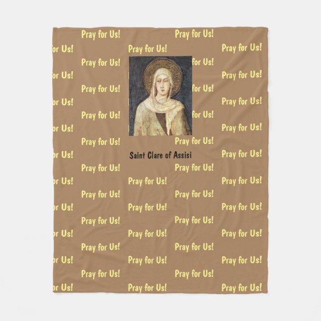 Saint Clare von Assisi Fleecedecke (Vorderseite)
