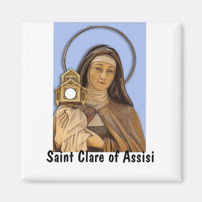 Saint Clare von Assisi Magnet (Vorne)