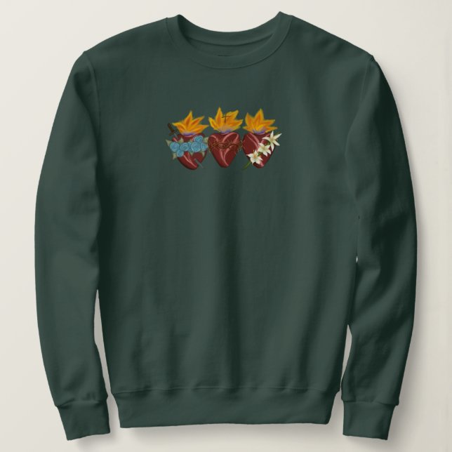 Saint-Coeurs de famille Sweatshirt - Vert (Design devant)