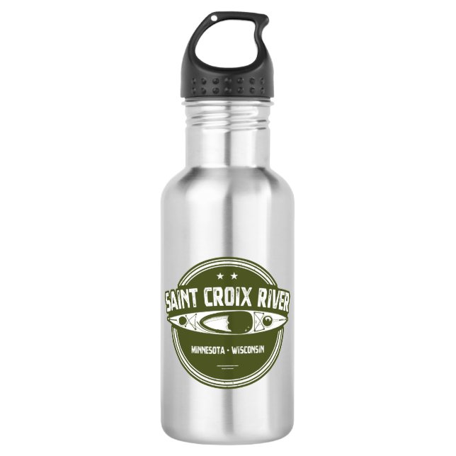 Saint Croix Fluss Minnesota Wisconsin Kayaking Edelstahlflasche (Vorderseite)