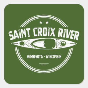 Saint Croix Fluss Minnesota Wisconsin Kayaking Quadratischer Aufkleber