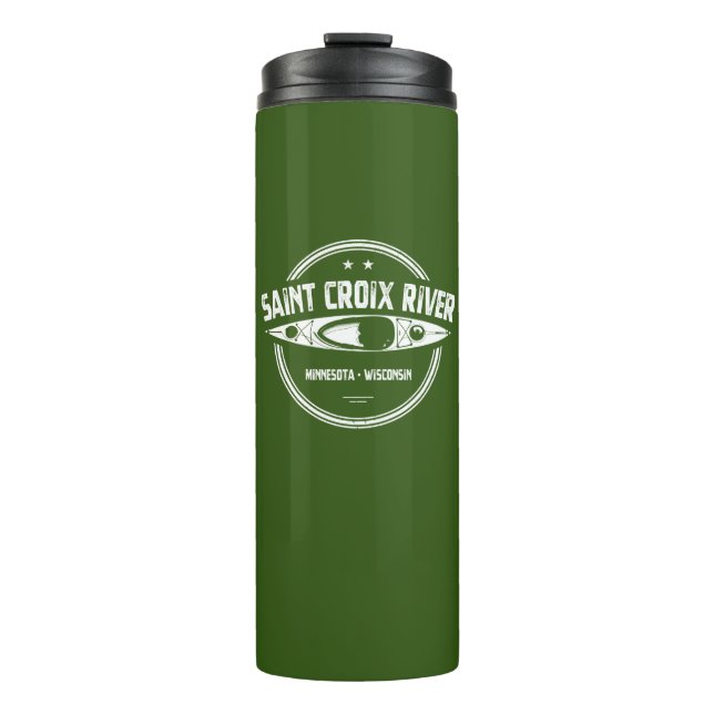 Saint Croix Fluss Minnesota Wisconsin Kayaking Thermosbecher (Vorderseite)