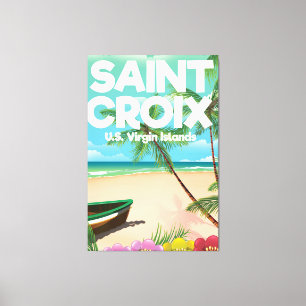 Saint Croix, U.S. Jungfrau Islands Reiseplakat Leinwanddruck