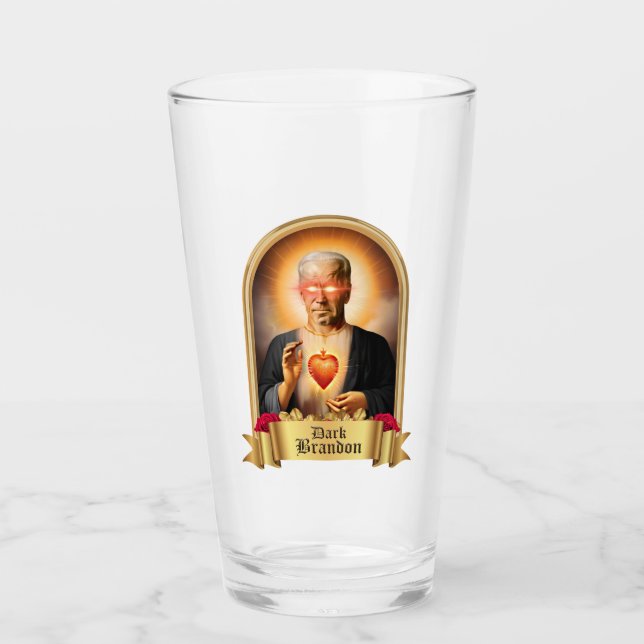 Saint Dark Brandon Gebet Candle Glas (Vorderseite)