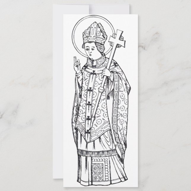 Saint Deiniol Abbot und Bischof Einladung (Vorderseite)