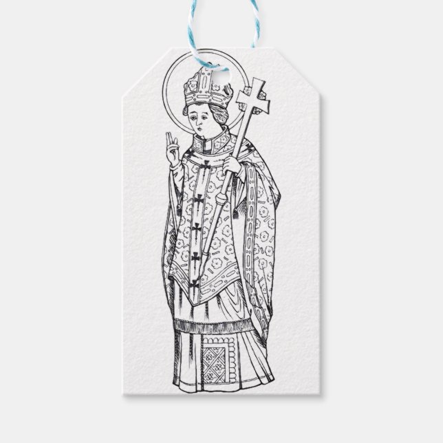 Saint Deiniol Abbot und Bischof Geschenkanhänger (Vorderseite)