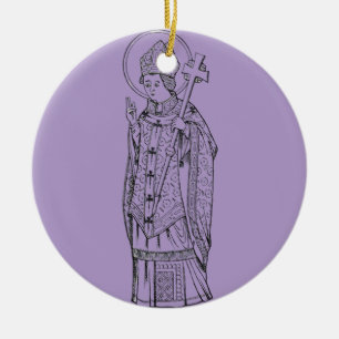 Saint Deiniol Abbot und Bischof Keramik Ornament