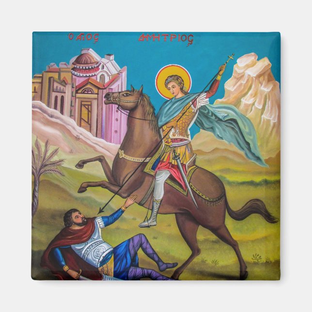 Saint-Demetrius-Icon Thessaloniki Magnet (Vorne)