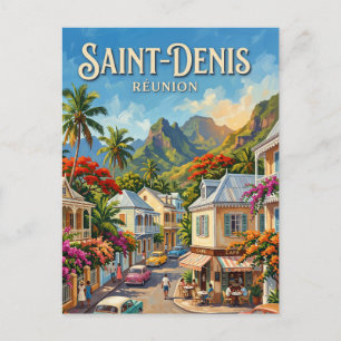 Saint-Denis, Réunion Frankreich Postkarte