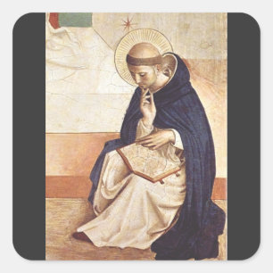 Saint Dominic de Guzman von Fra Angelico Quadratischer Aufkleber