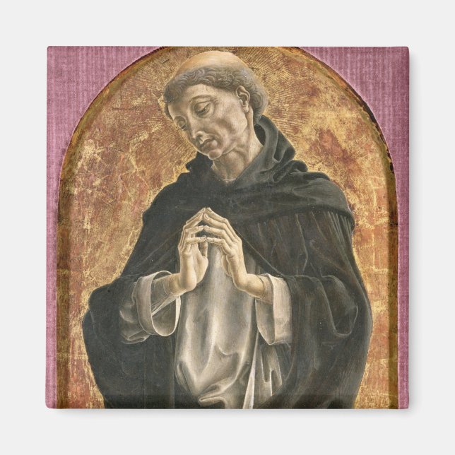 Saint Dominic (Tempera auf Tafel) Magnet (Vorne)