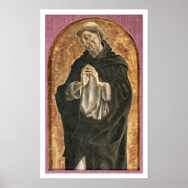 Saint Dominic (Tempera auf Tafel) Poster (Vorne)