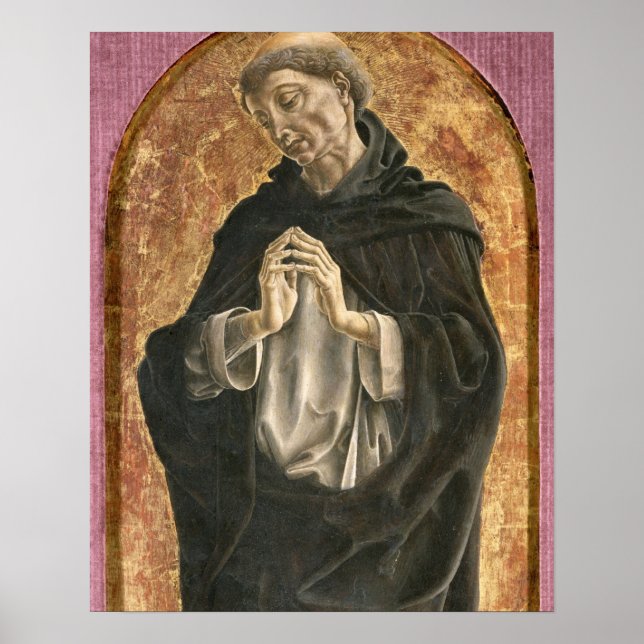 Saint Dominic (Tempera auf Tafel) Poster (Vorne)
