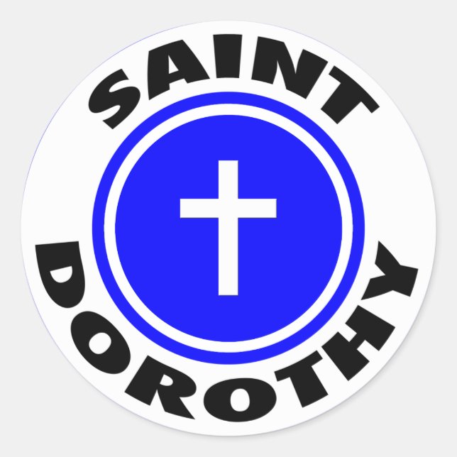 Saint Dorothy Runder Aufkleber (Vorderseite)