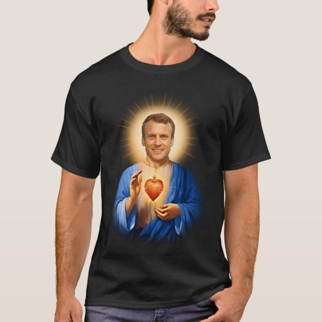 Saint Emmanuel Macron Prayer T-Shirt (Vorderseite)