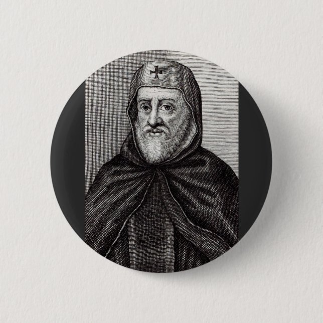Saint Ephrem, der Christliche syrische Theologe Button (Vorderseite)