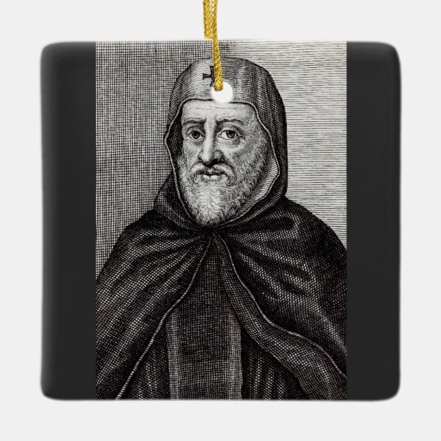 Saint Ephrem, der Christliche syrische Theologe Keramikornament (Vorderseite)