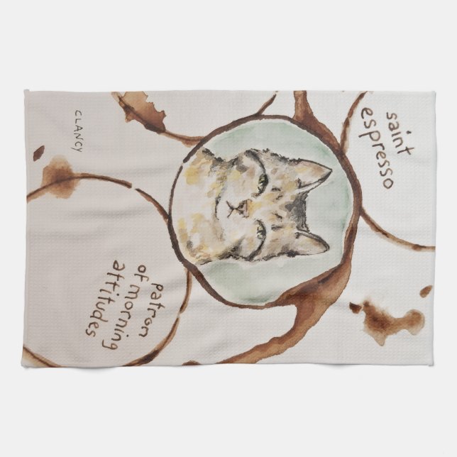 Saint Espresso Absurdi-tea Handtuch (Horizontal)