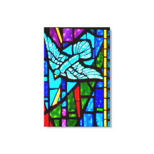 Saint-Esprit Dove Vitrail Vitre Vitre Toile Art